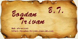 Bogdan Trivan vizit kartica